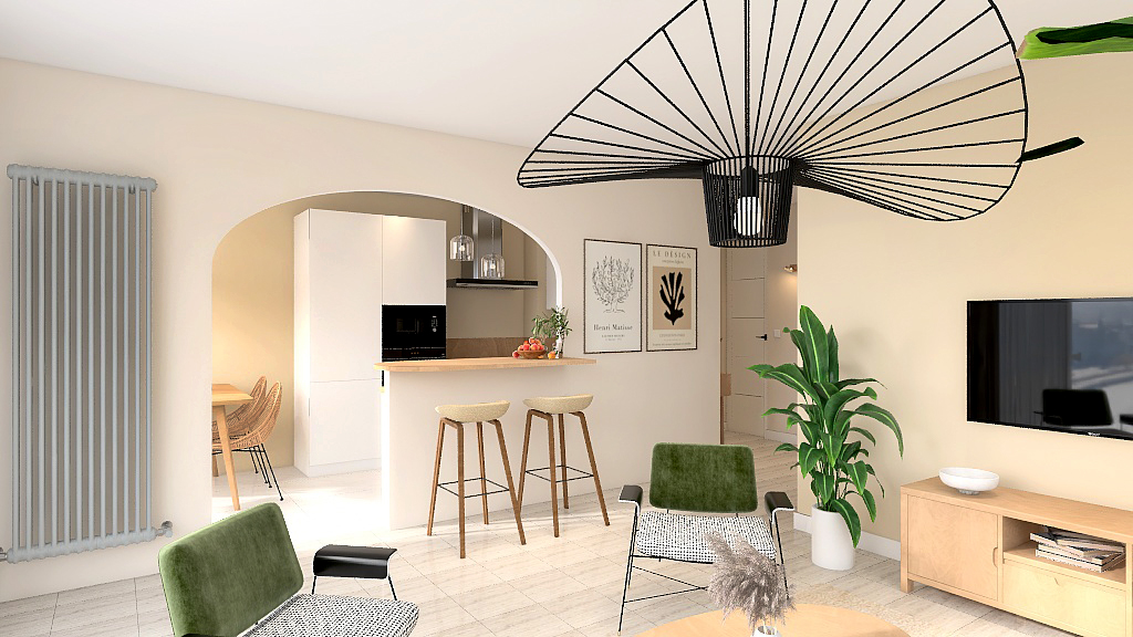 Rénovation,agencement et décoration d’un appartement à Saint-Mandrier